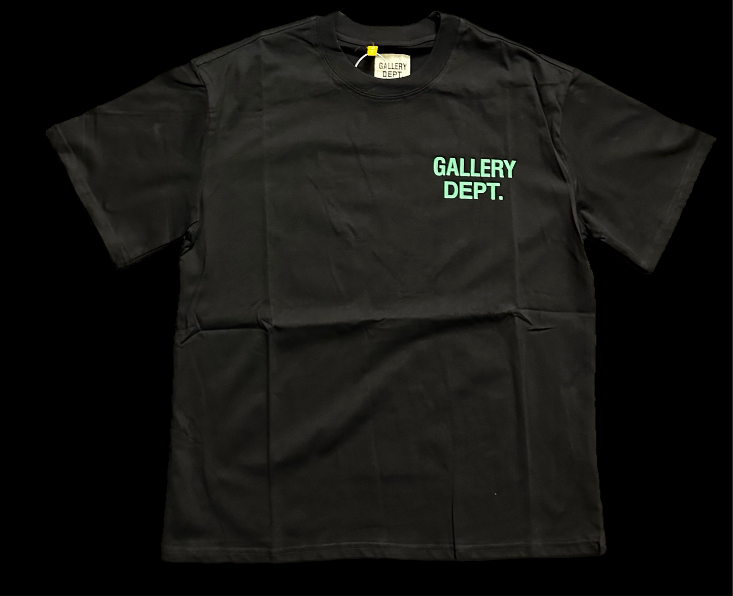 GALLERY DEPT BLACK T-SHIRT(BLACK/GREEN)